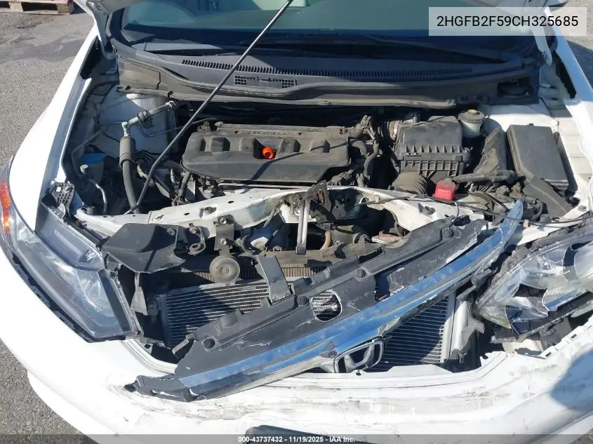 2HGFB2F59CH325685 2012 Honda Civic Lx