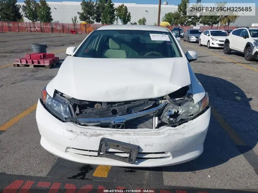 2HGFB2F59CH325685 2012 Honda Civic Lx