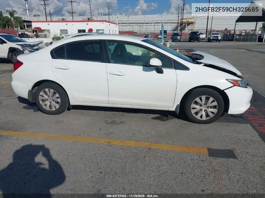 2HGFB2F59CH325685 2012 Honda Civic Lx