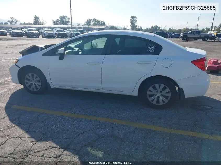 2HGFB2F59CH325685 2012 Honda Civic Lx