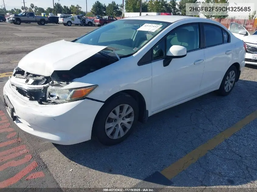 2HGFB2F59CH325685 2012 Honda Civic Lx