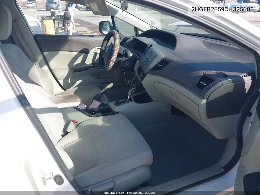 2HGFB2F59CH325685 2012 Honda Civic Lx