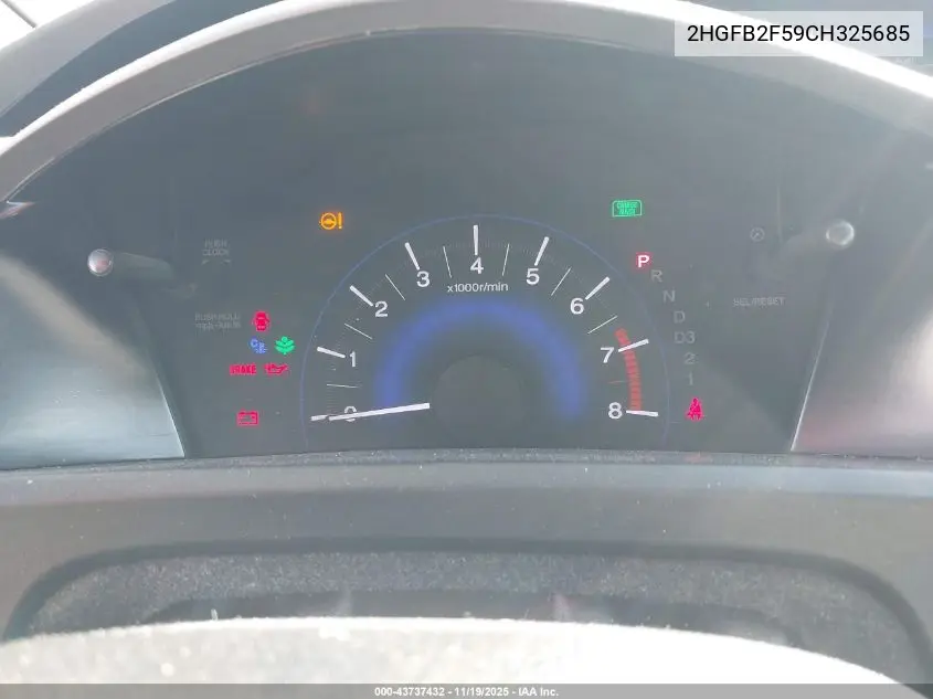 2HGFB2F59CH325685 2012 Honda Civic Lx