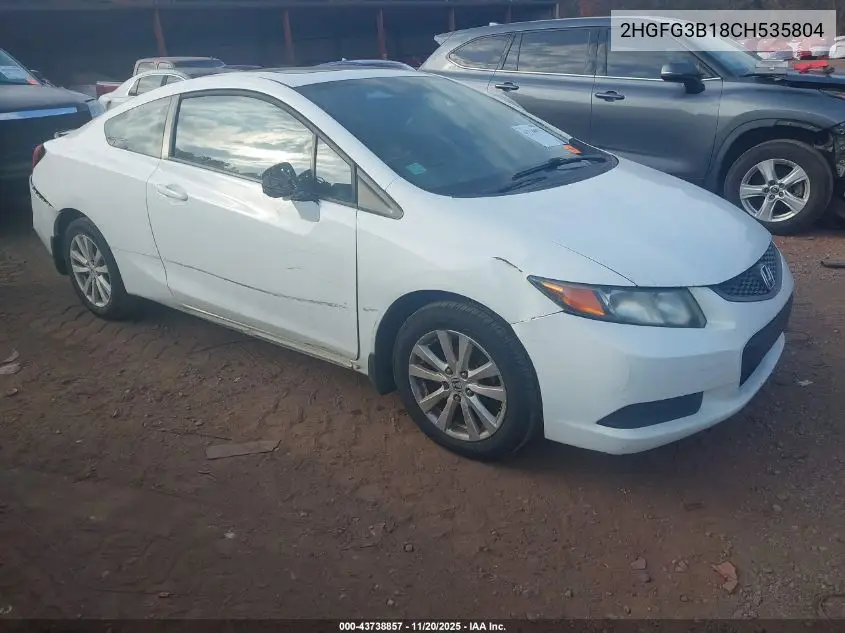 2HGFG3B18CH535804 2012 Honda Civic Ex-L