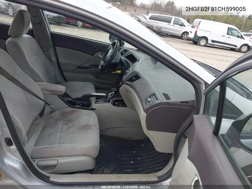 2HGFB2F81CH599005 2012 Honda Civic Ex