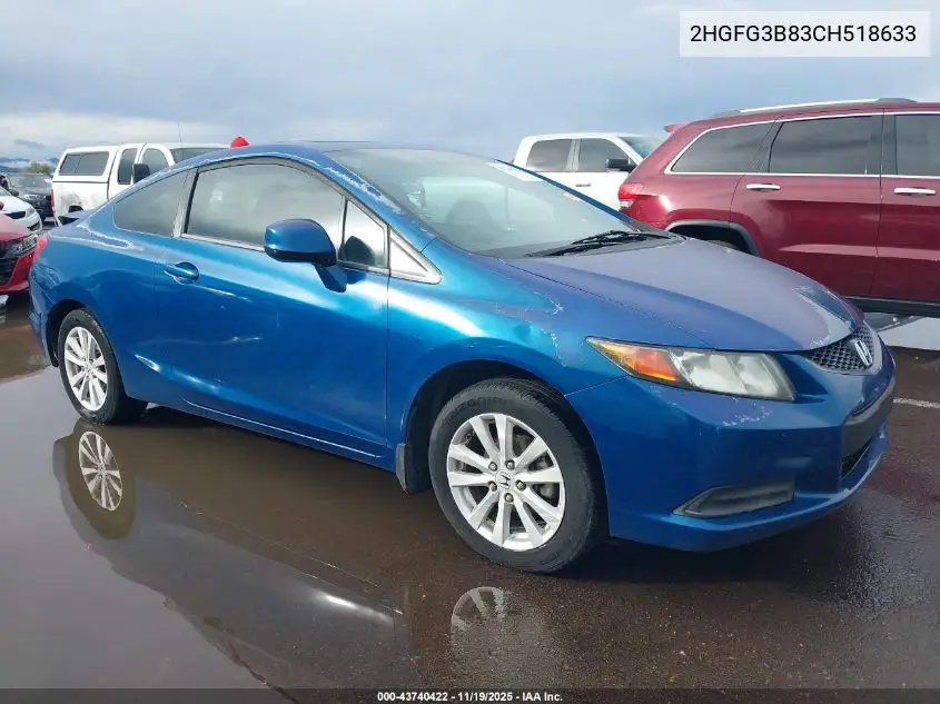 2HGFG3B83CH518633 2012 Honda Civic Ex