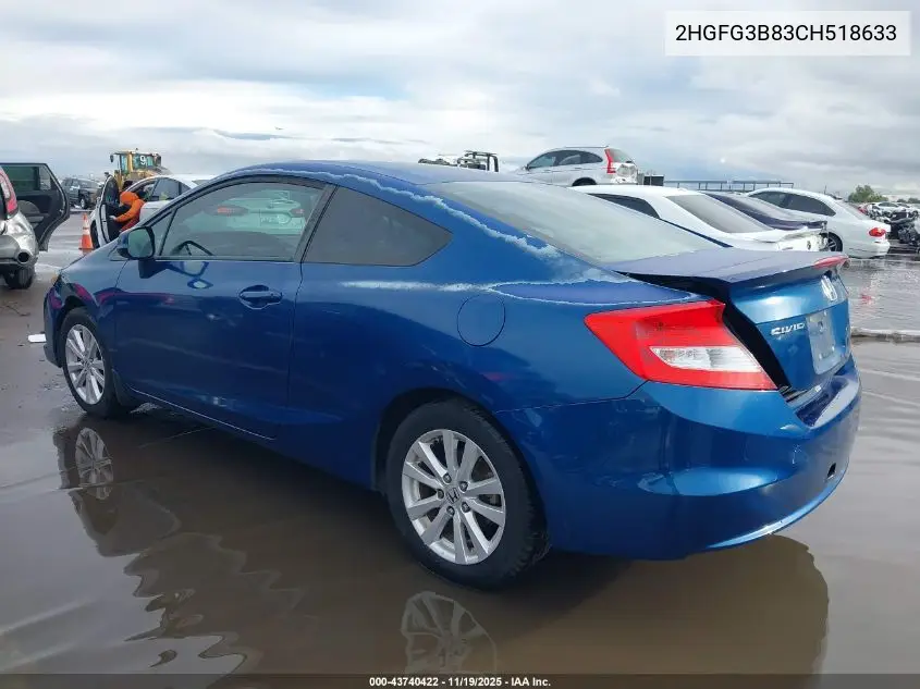 2HGFG3B83CH518633 2012 Honda Civic Ex