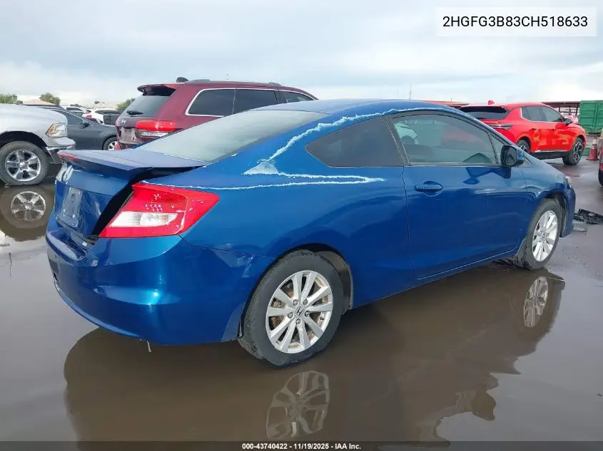 2HGFG3B83CH518633 2012 Honda Civic Ex