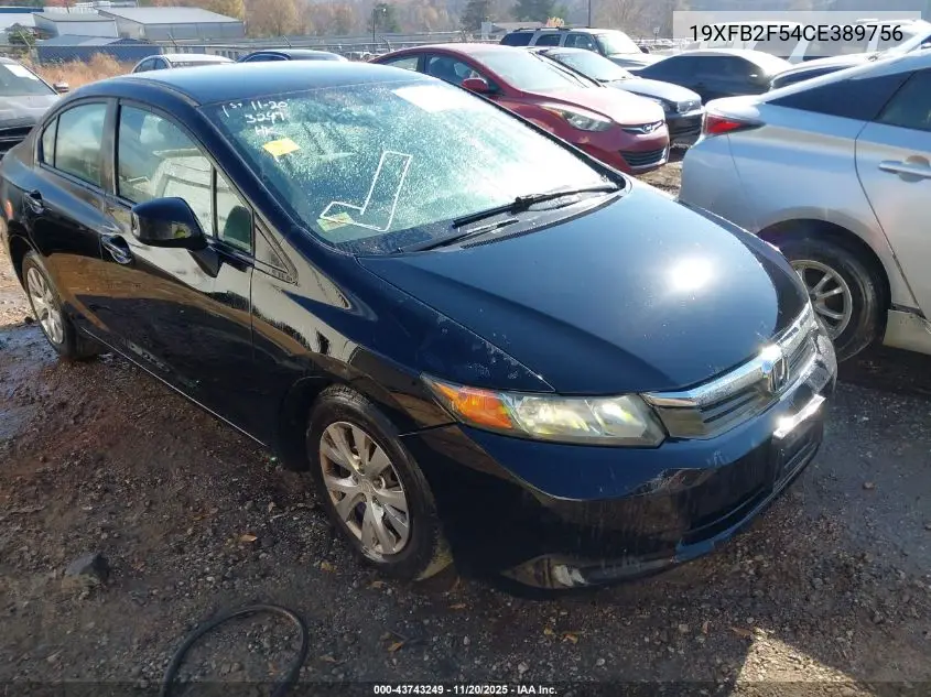 19XFB2F54CE389756 2012 Honda Civic Lx