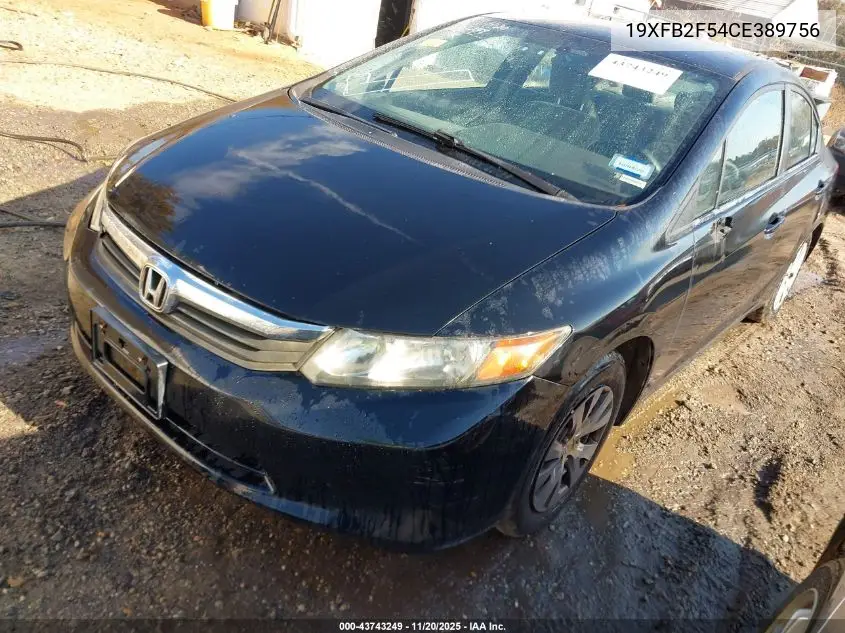 19XFB2F54CE389756 2012 Honda Civic Lx