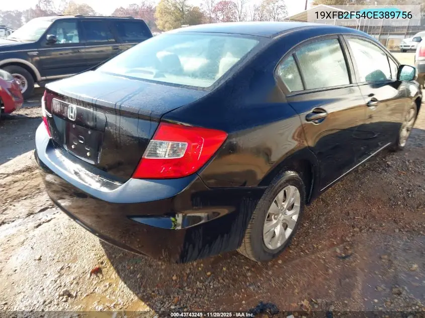 19XFB2F54CE389756 2012 Honda Civic Lx