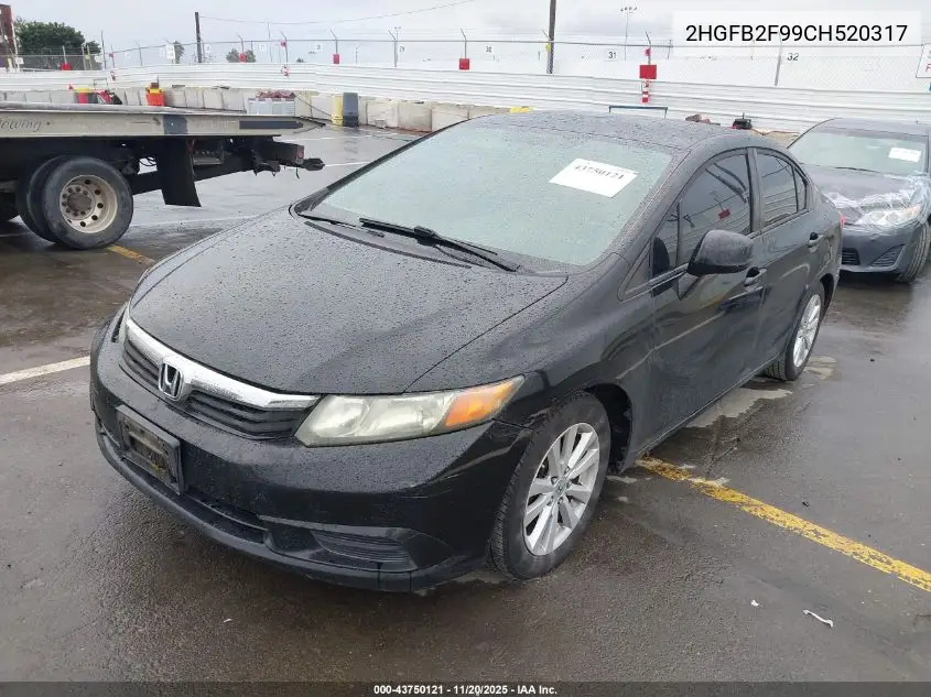 2HGFB2F99CH520317 2012 Honda Civic Ex-L
