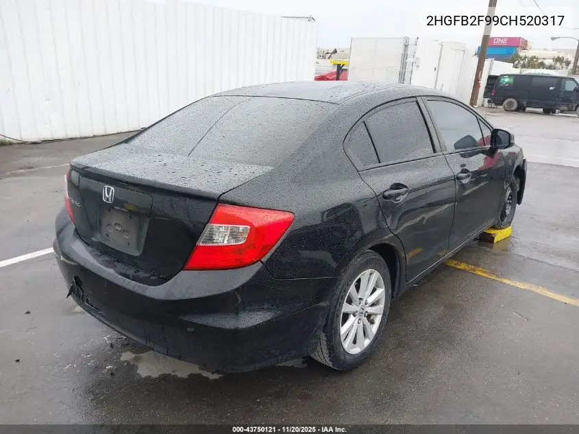 2HGFB2F99CH520317 2012 Honda Civic Ex-L