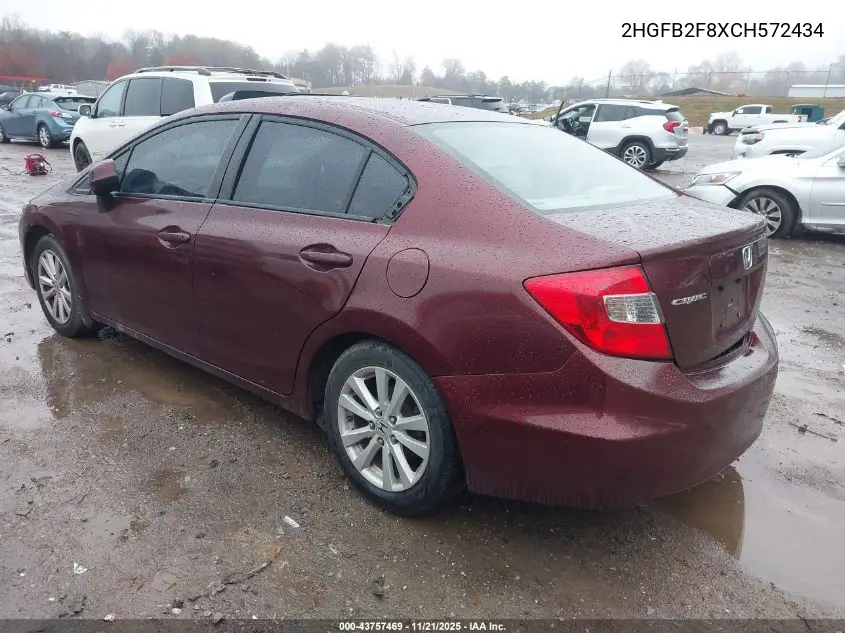 2HGFB2F8XCH572434 2012 Honda Civic Ex