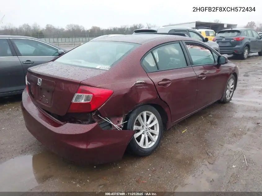 2HGFB2F8XCH572434 2012 Honda Civic Ex