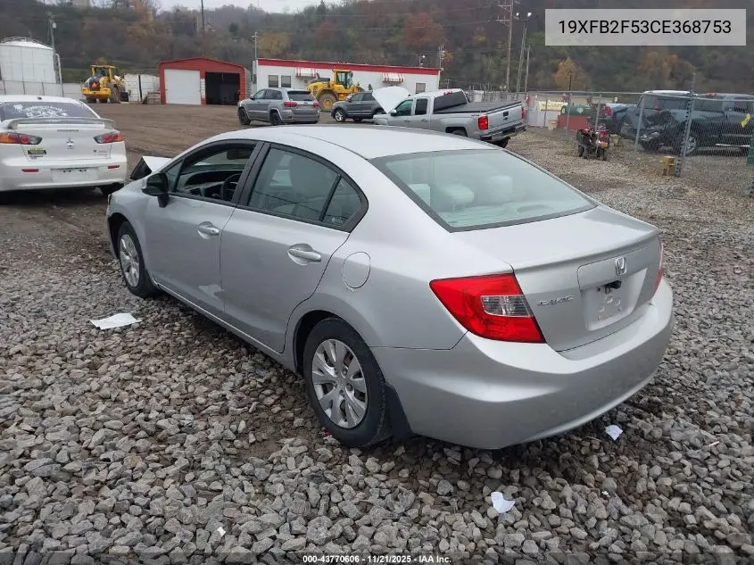 19XFB2F53CE368753 2012 Honda Civic Lx