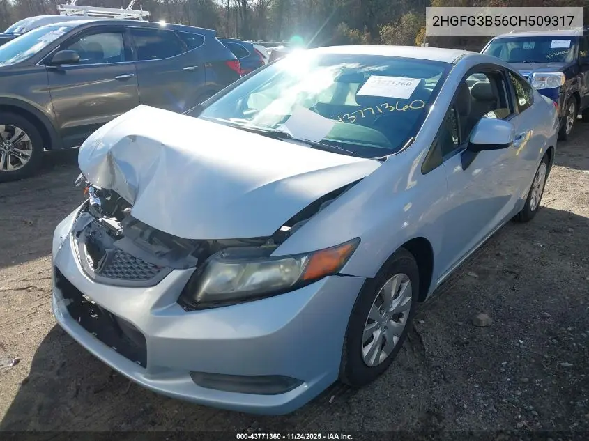 2HGFG3B56CH509317 2012 Honda Civic Lx