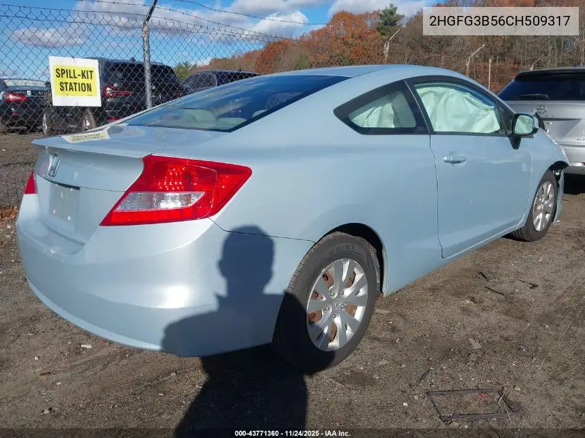 2HGFG3B56CH509317 2012 Honda Civic Lx
