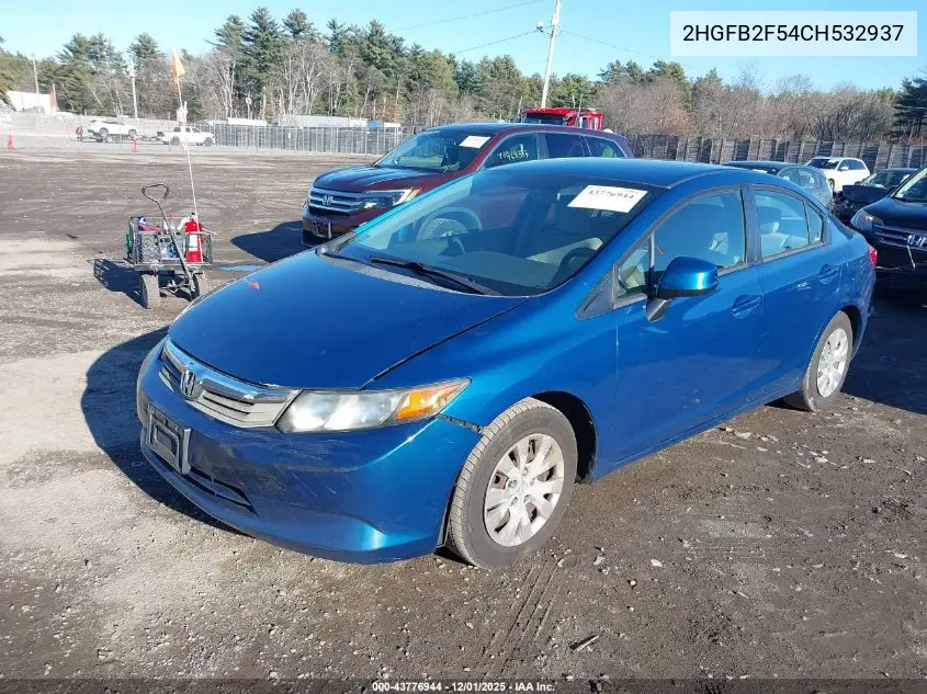 2HGFB2F54CH532937 2012 Honda Civic Lx