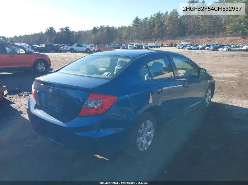 2HGFB2F54CH532937 2012 Honda Civic Lx