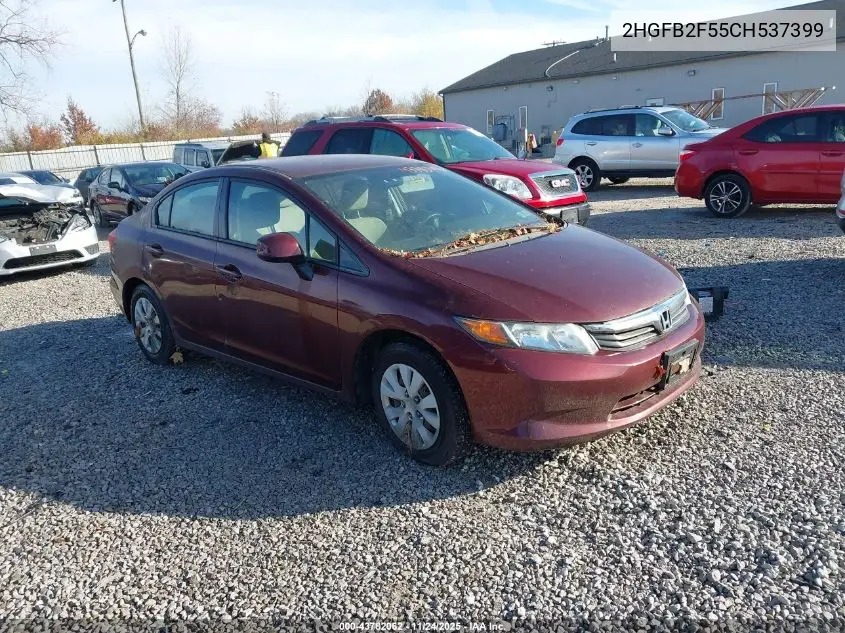 2HGFB2F55CH537399 2012 Honda Civic Lx