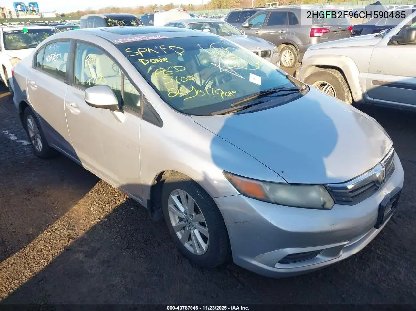 2HGFB2F96CH590485 2012 Honda Civic Ex-L