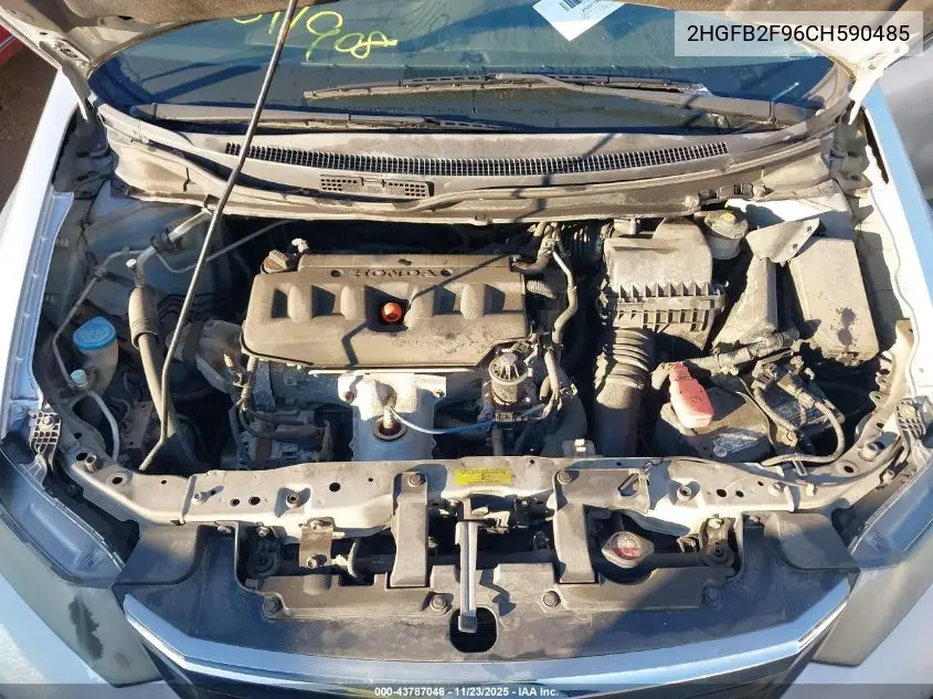 2HGFB2F96CH590485 2012 Honda Civic Ex-L