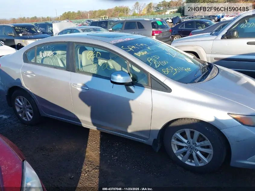 2HGFB2F96CH590485 2012 Honda Civic Ex-L