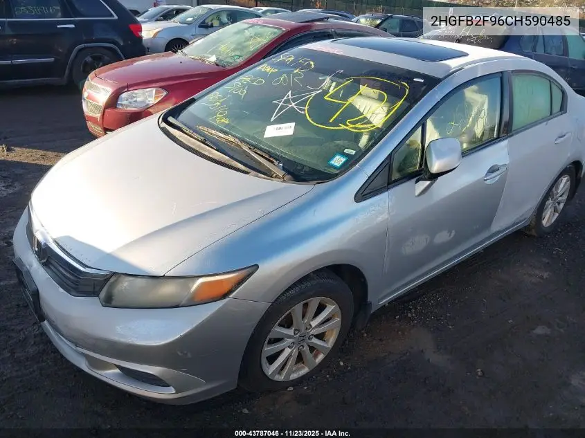 2HGFB2F96CH590485 2012 Honda Civic Ex-L