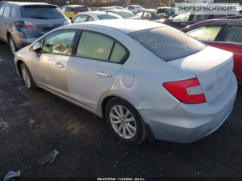 2HGFB2F96CH590485 2012 Honda Civic Ex-L