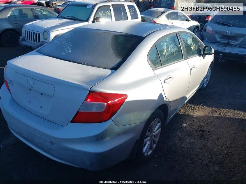 2HGFB2F96CH590485 2012 Honda Civic Ex-L