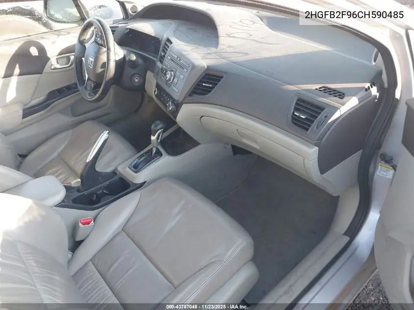 2HGFB2F96CH590485 2012 Honda Civic Ex-L