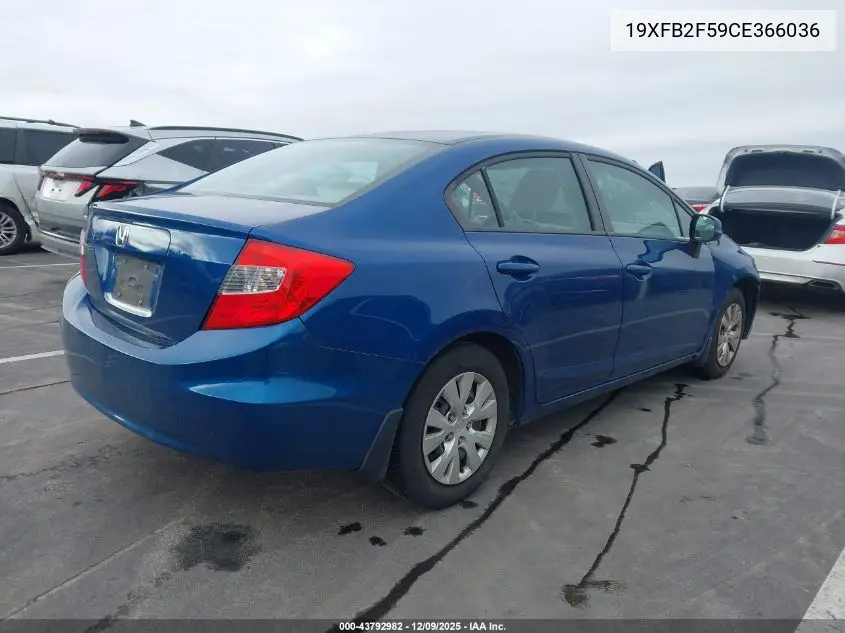 19XFB2F59CE366036 2012 Honda Civic Lx