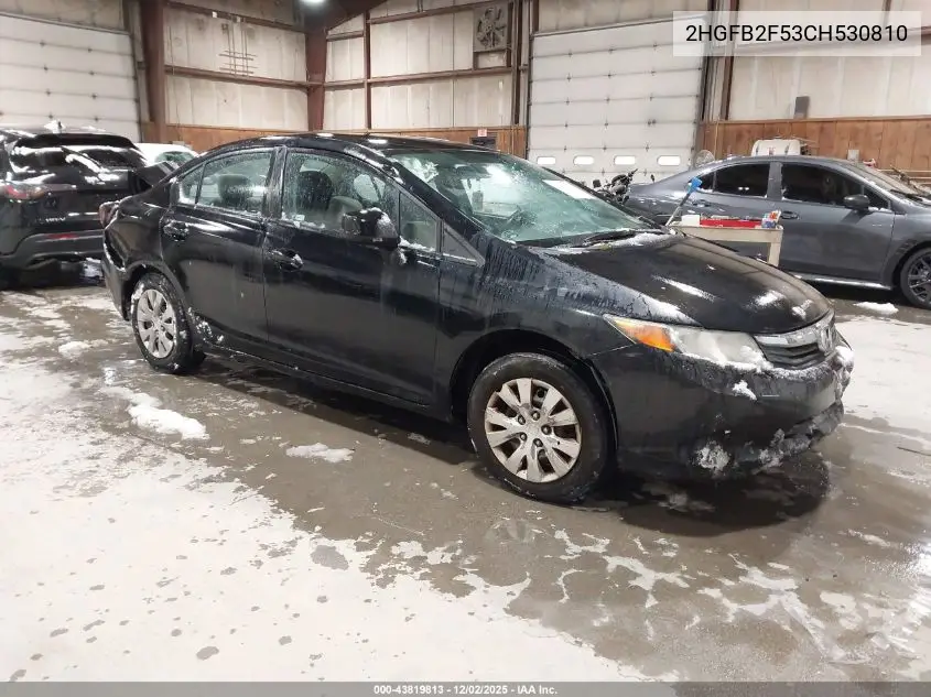 2HGFB2F53CH530810 2012 Honda Civic Lx