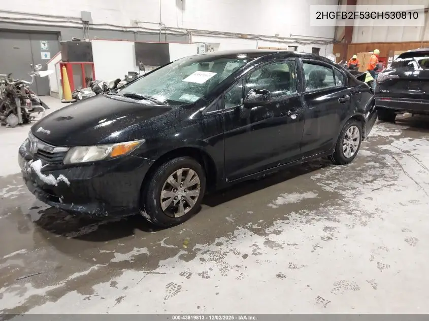 2HGFB2F53CH530810 2012 Honda Civic Lx