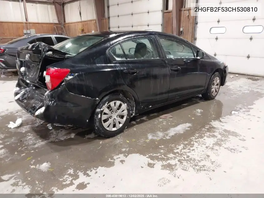 2HGFB2F53CH530810 2012 Honda Civic Lx
