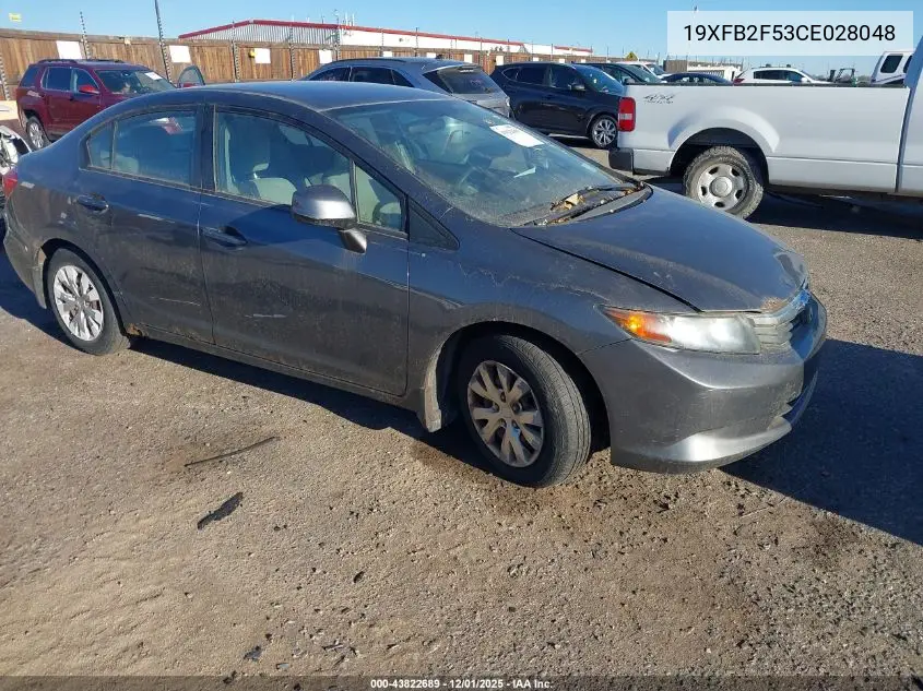 19XFB2F53CE028048 2012 Honda Civic Lx