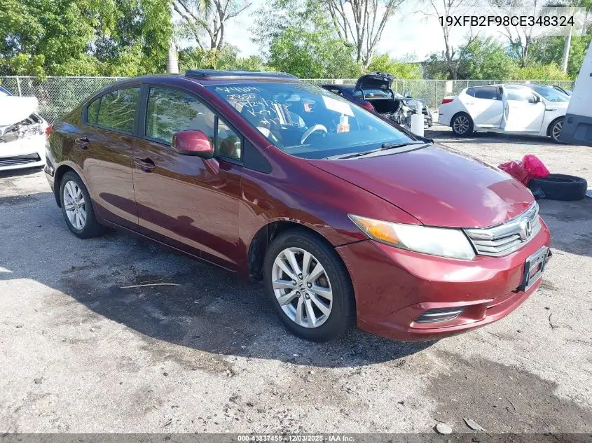19XFB2F98CE348324 2012 Honda Civic Exl