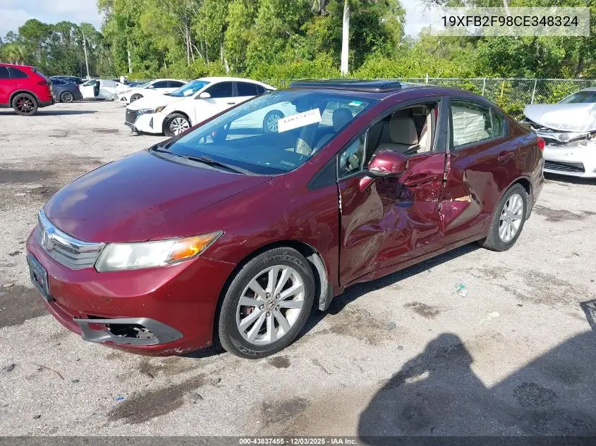19XFB2F98CE348324 2012 Honda Civic Exl