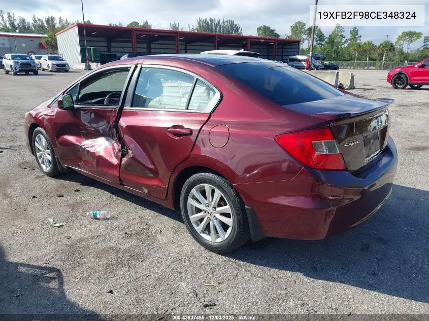 19XFB2F98CE348324 2012 Honda Civic Exl