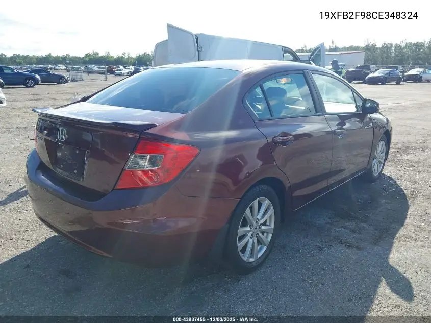 19XFB2F98CE348324 2012 Honda Civic Exl