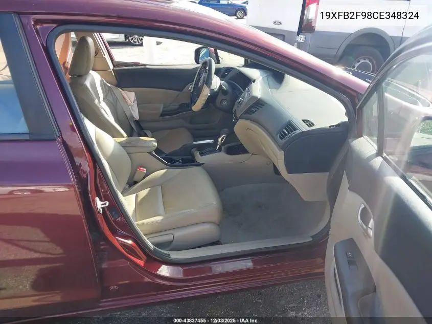 19XFB2F98CE348324 2012 Honda Civic Exl