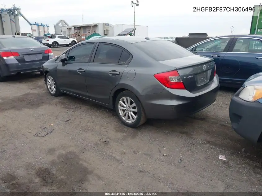 2HGFB2F87CH306496 2012 Honda Civic Ex