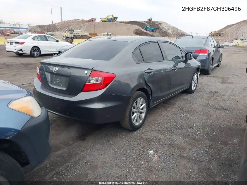 2HGFB2F87CH306496 2012 Honda Civic Ex