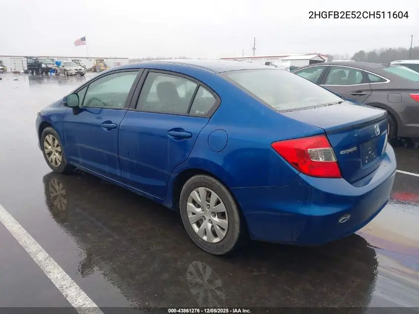 2HGFB2E52CH511604 2012 Honda Civic Lx