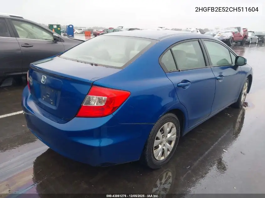 2HGFB2E52CH511604 2012 Honda Civic Lx