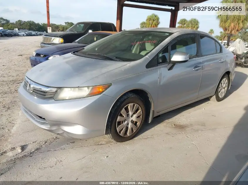 2HGFB2F59CH566565 2012 Honda Civic Lx