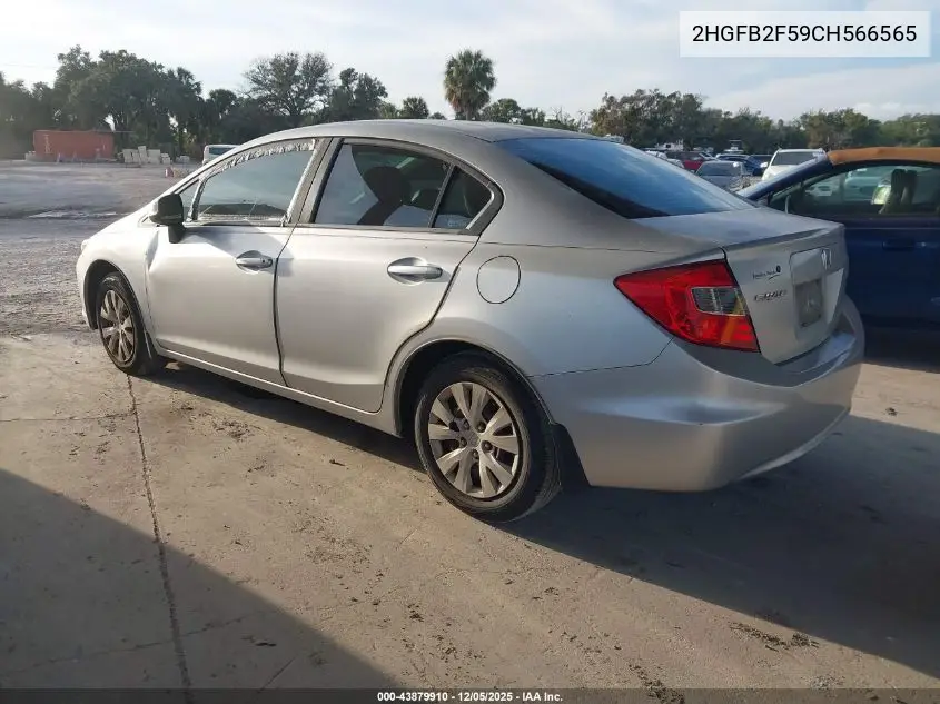 2HGFB2F59CH566565 2012 Honda Civic Lx