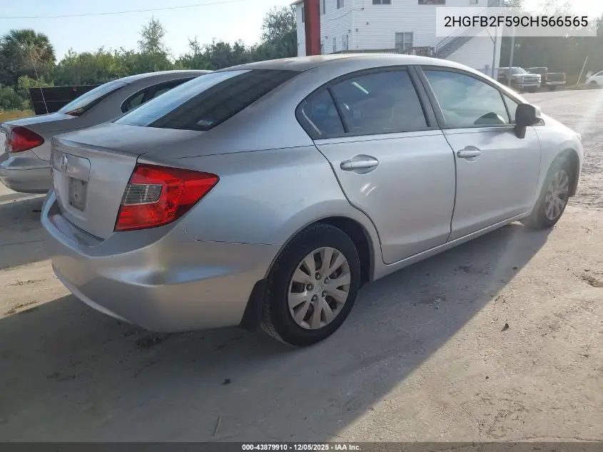 2HGFB2F59CH566565 2012 Honda Civic Lx
