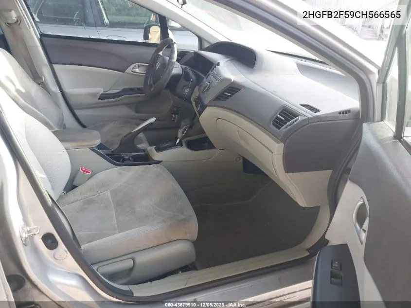 2HGFB2F59CH566565 2012 Honda Civic Lx